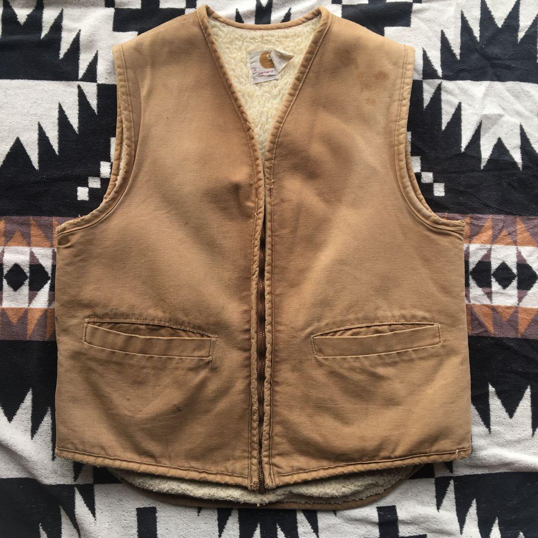 70's carhartt カーハート ダックベスト 裏ボア USA製