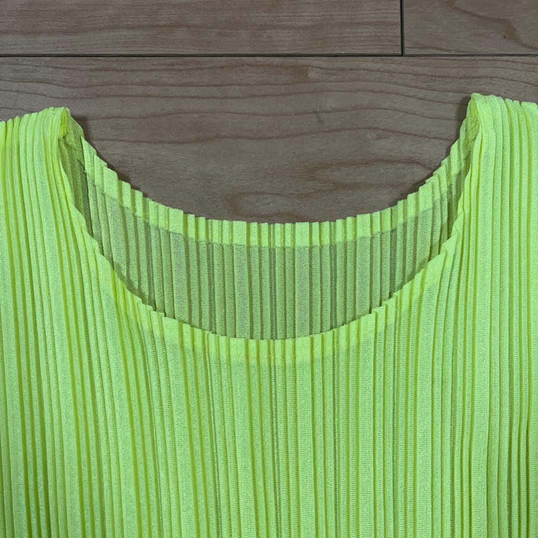 【お値下げ】PLATS PLISE イエロー リブプリーツ　サイズ3