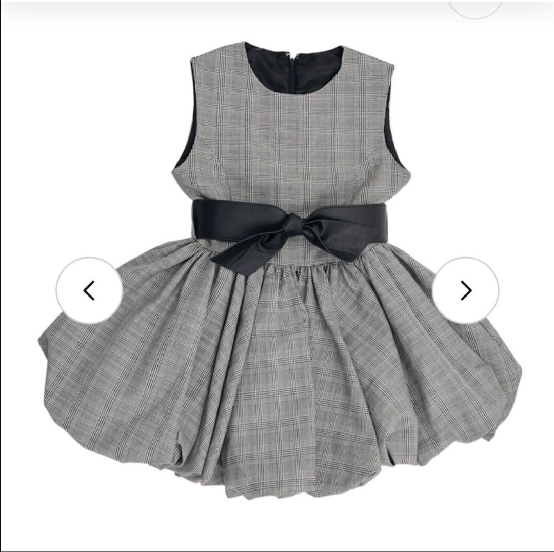 treaturself タータンチェックバルーンワンピース
