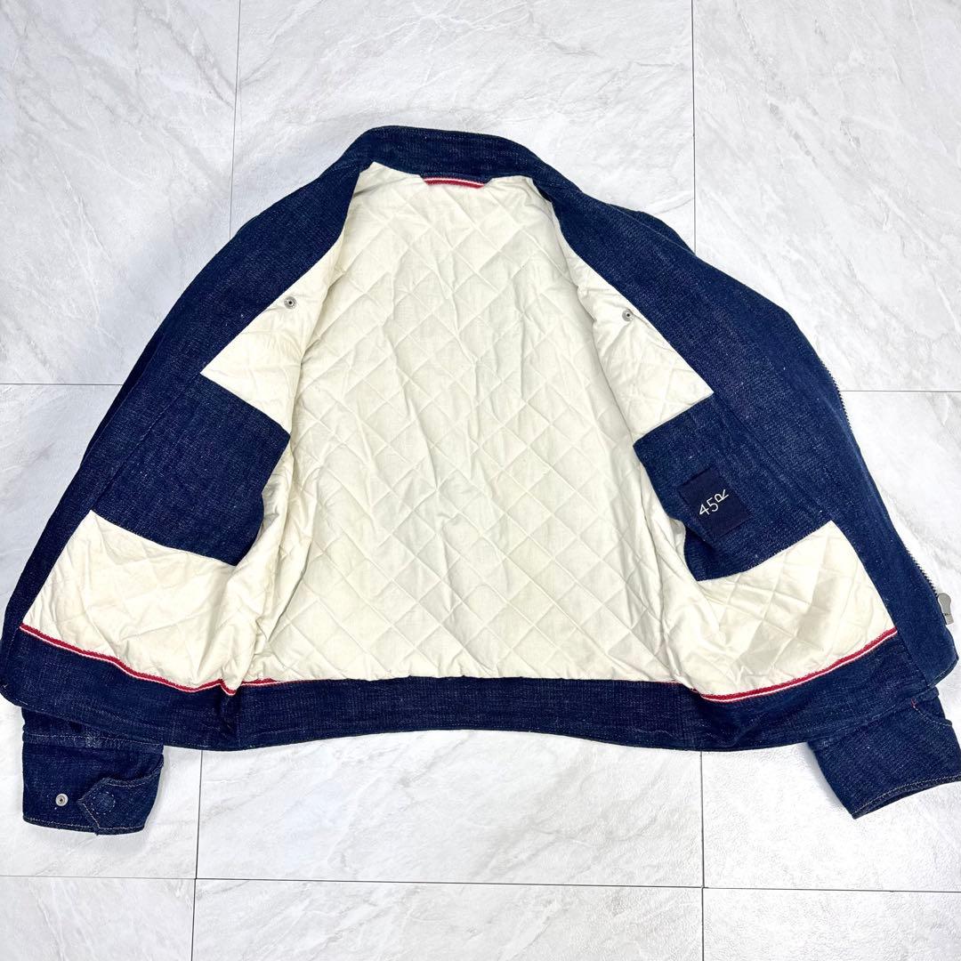 美品 45R インドカディデニムの908ライダースジャケット 中綿 サイズ2