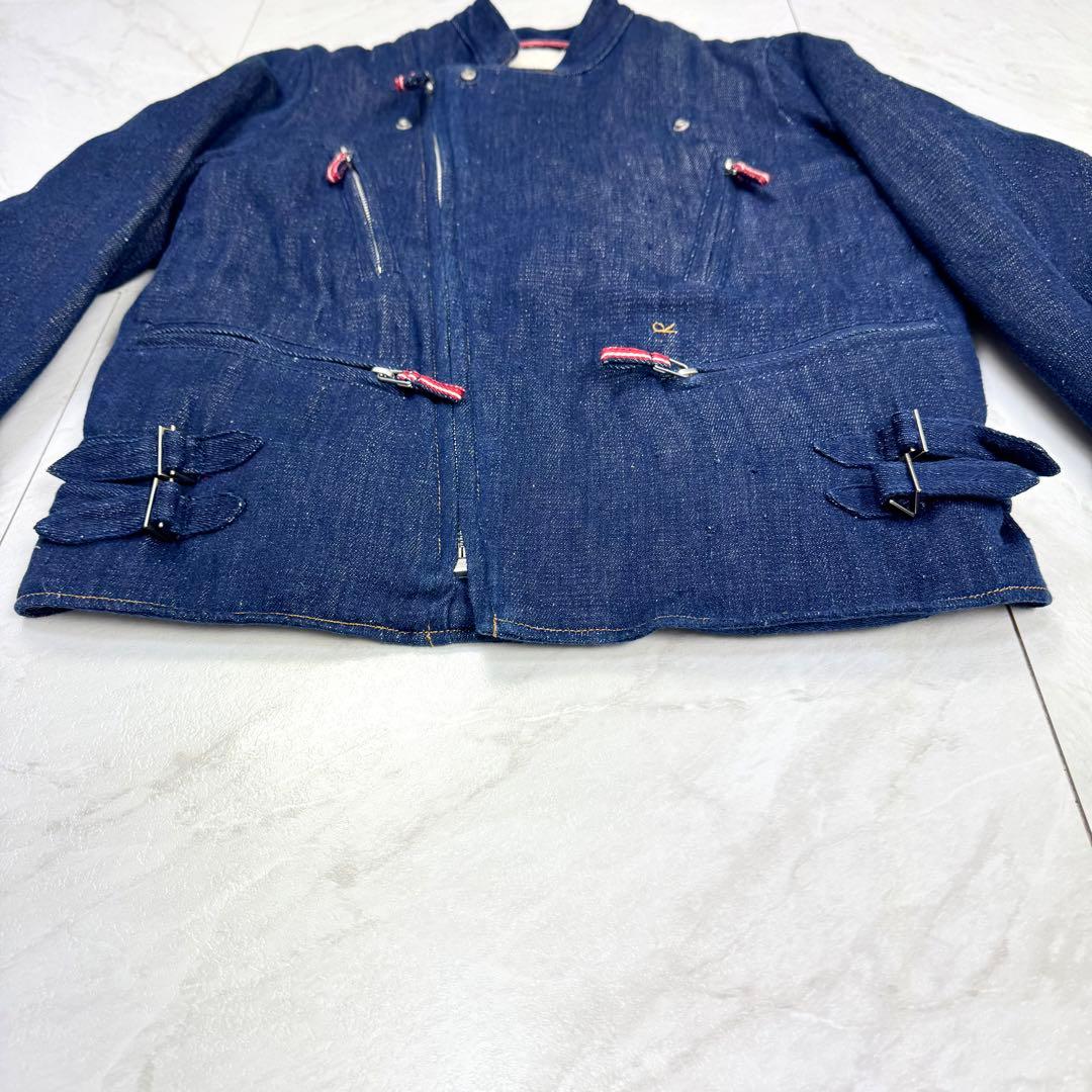 美品 45R インドカディデニムの908ライダースジャケット 中綿 サイズ2