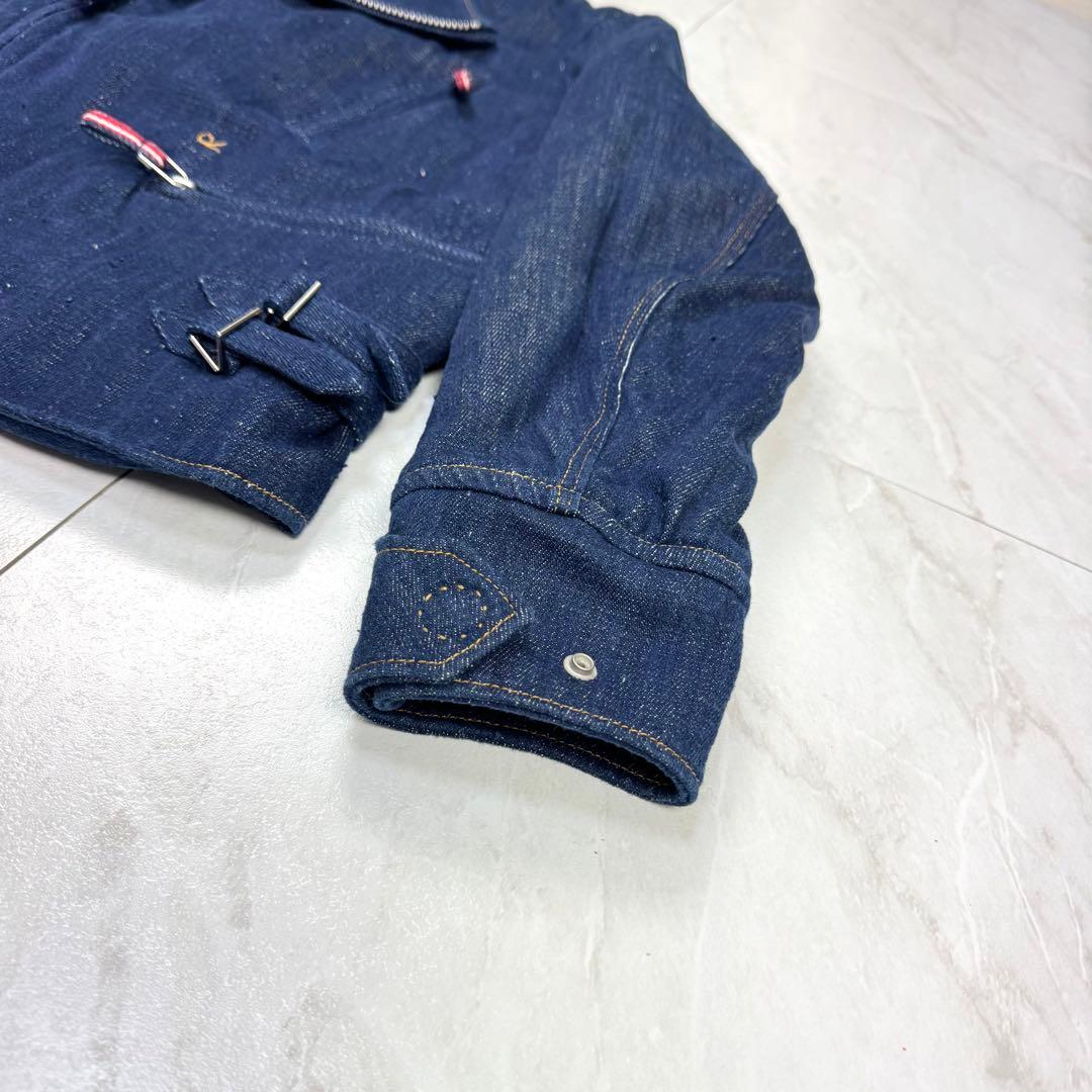 美品 45R インドカディデニムの908ライダースジャケット 中綿 サイズ2