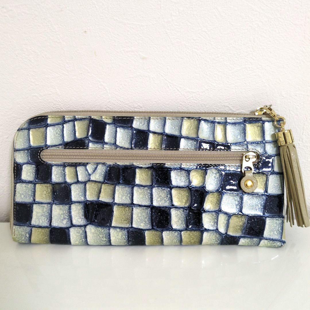 ATAO アタオ リモ ヴィトロ ブループリズム 長財布 L字ファスナー