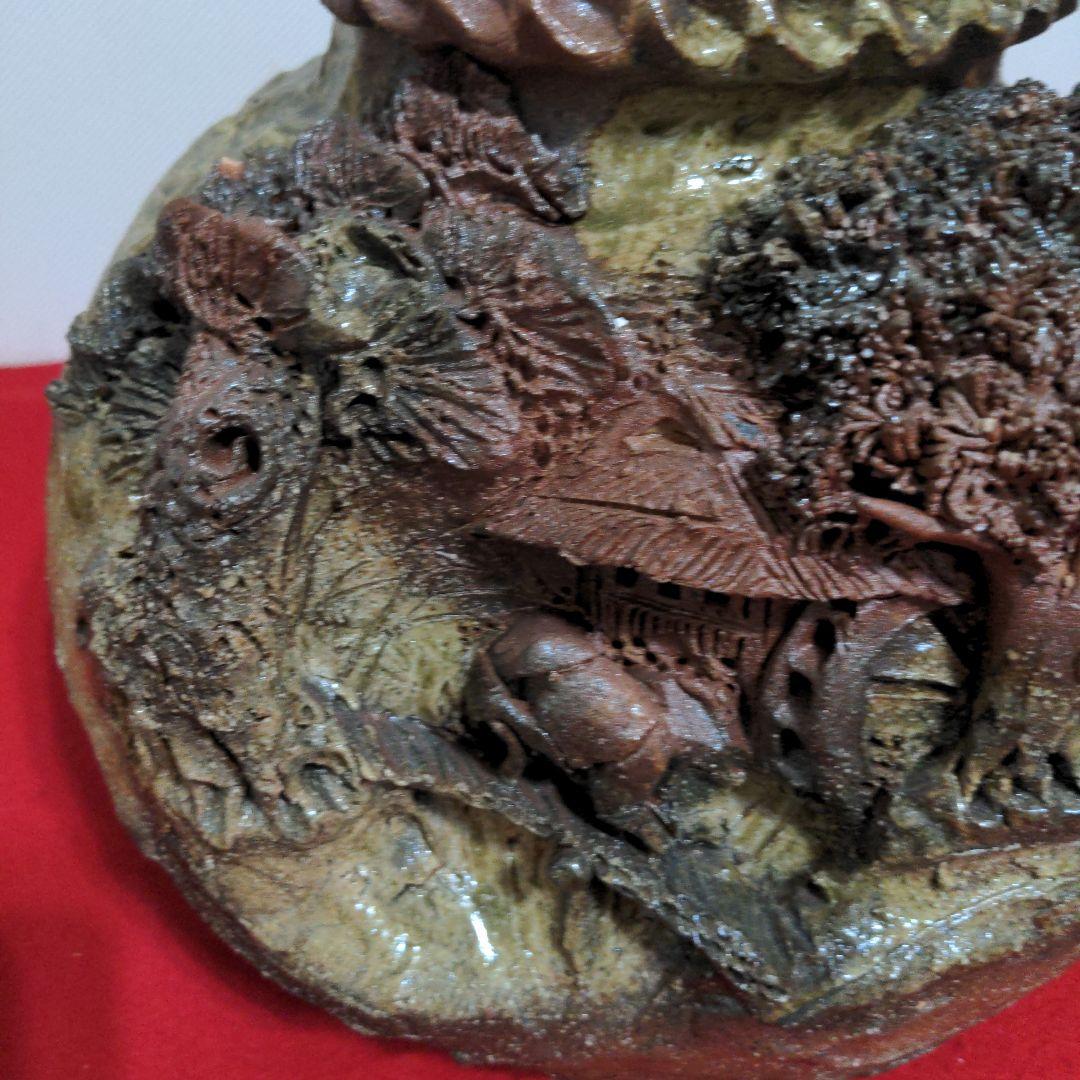 鈴鹿焼・萬古焼・杉野玉龍作・浮彫盛上山水風車図・壺・床飾り・飾り壺・花瓶