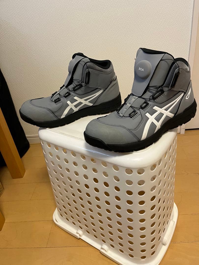 ASICS BOAシステム ハイカット安全靴 グレー