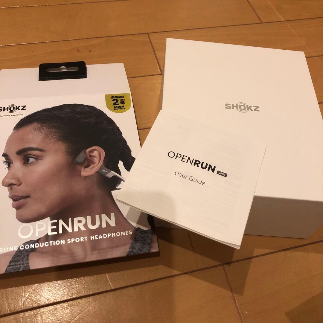 SHOKZ OPENRUN 骨伝導イヤホン グレー
