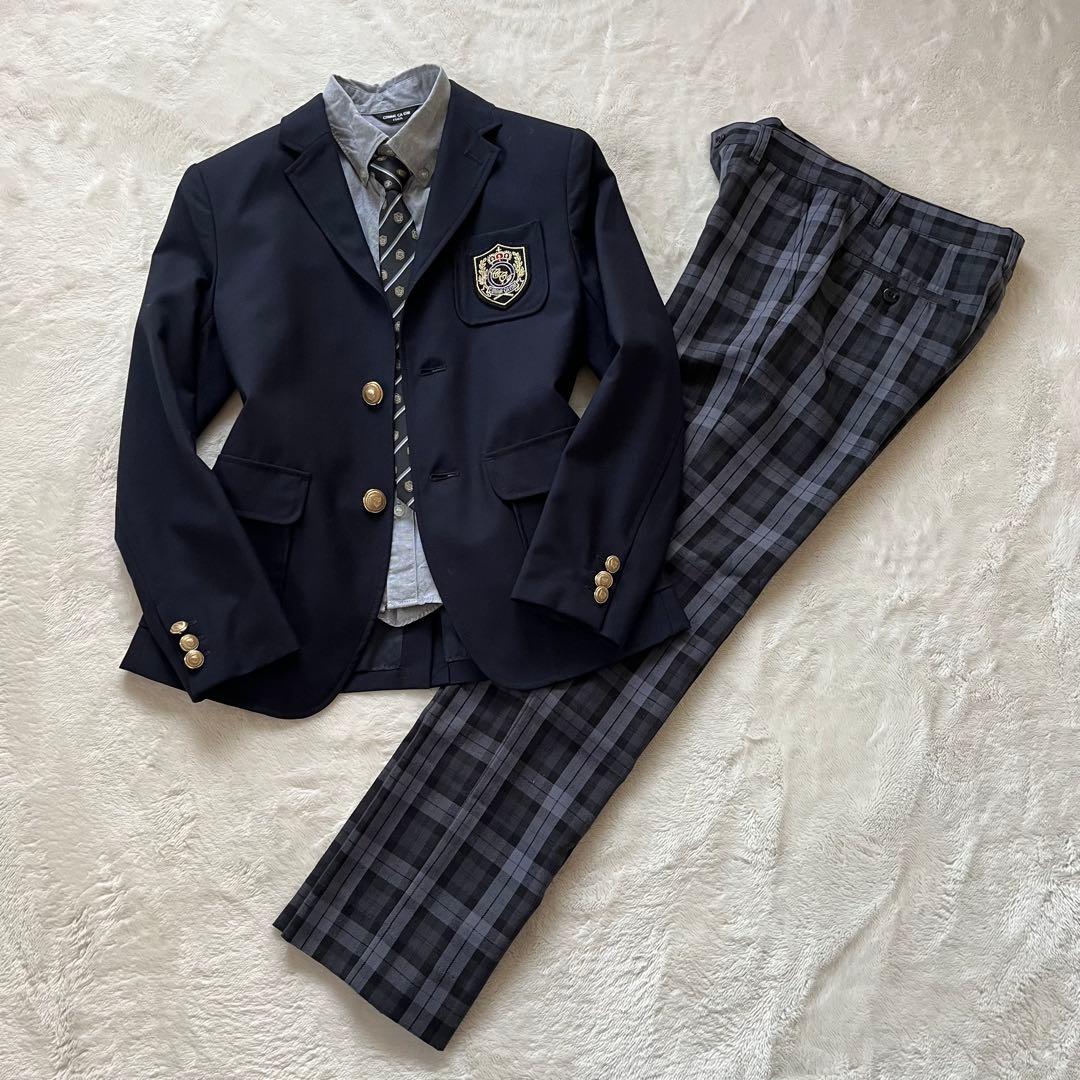 美品✨コムサイズム 150フォーマルスーツ 豪華4点 グレンチェック 入学式