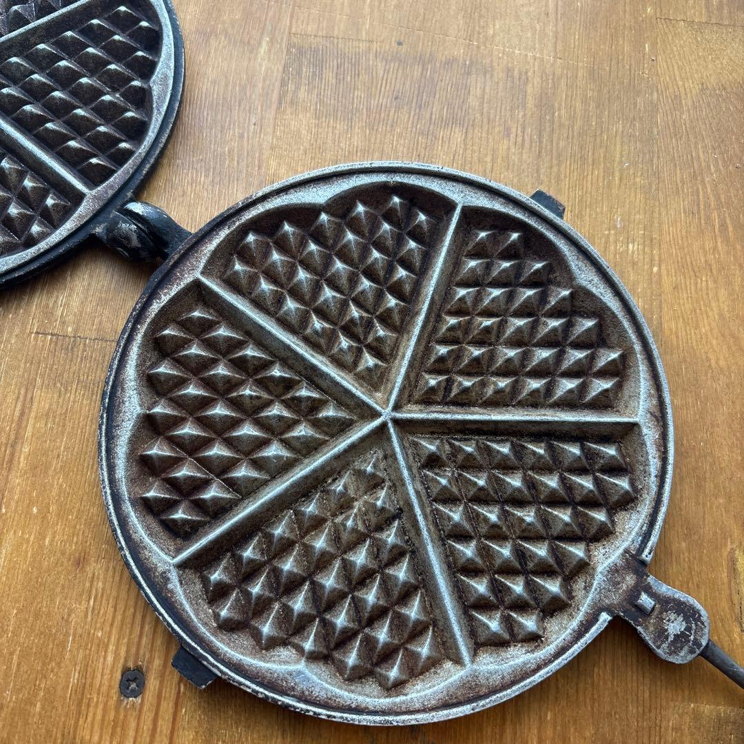 スウェーデン　ワッフル　アンティーク　メーカー　ワッフル型