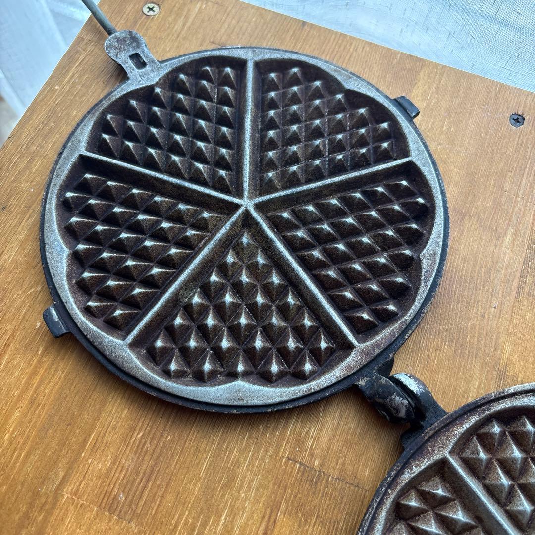 スウェーデン　ワッフル　アンティーク　メーカー　ワッフル型