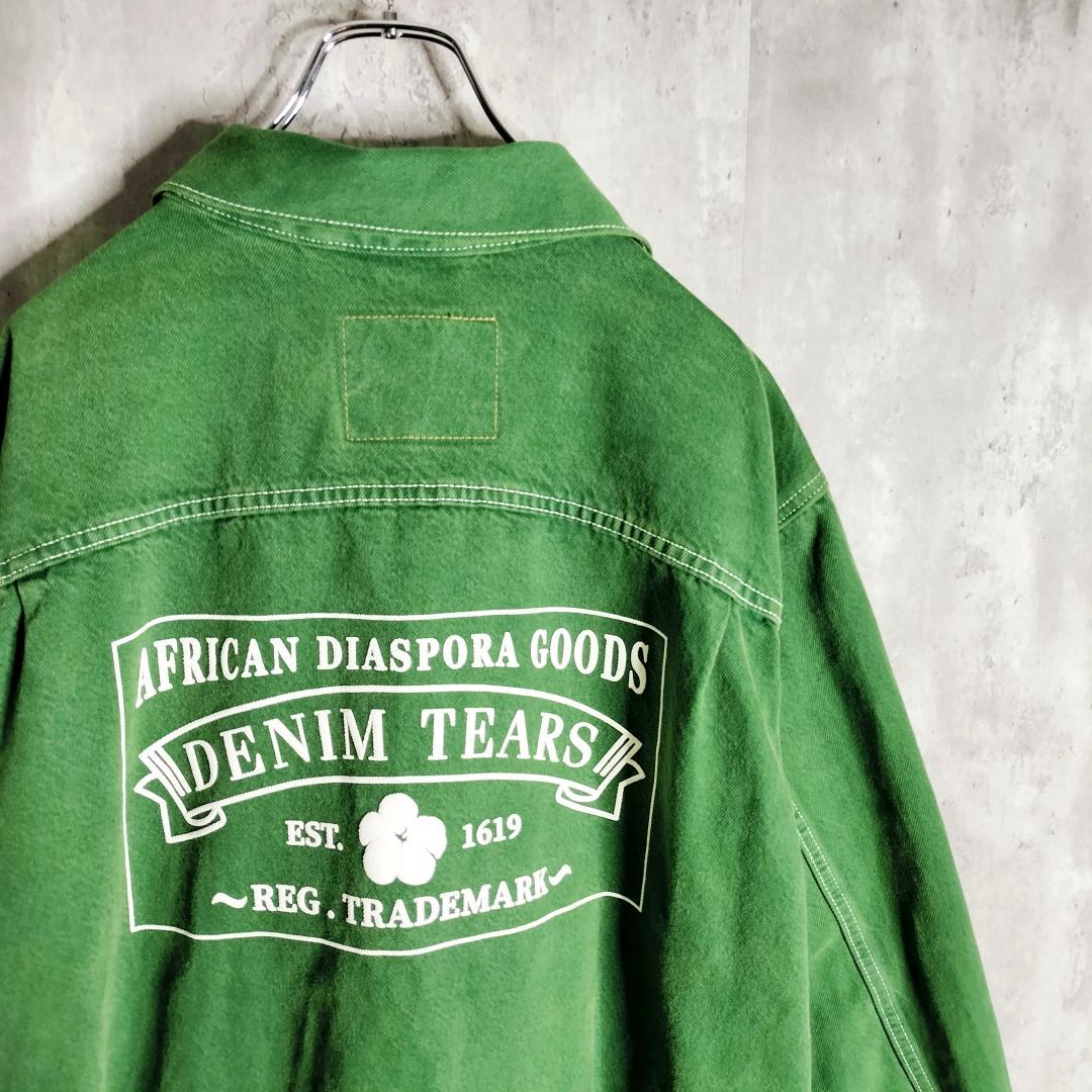 リーバイス デニムティアーズ コラボ ADG デニムジャケット グリーン XL