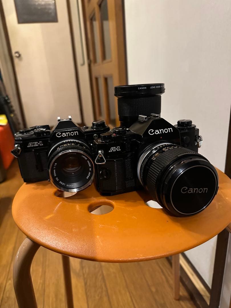 Canon A-1/AE-1黒＋100mm50mm他3本セット