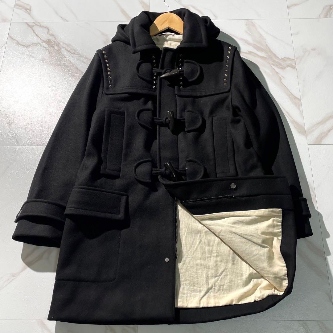 VALENTINO ヴァレンティノ　ロックスタッズ　ダッフルコート　フード付