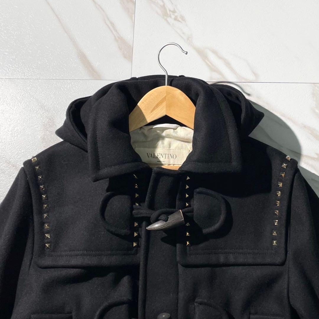 VALENTINO ヴァレンティノ　ロックスタッズ　ダッフルコート　フード付