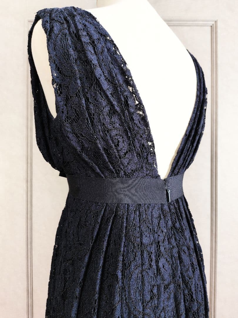 うに様♡【CAROLINA HERRERA】総レース ロングドレス ネイビー