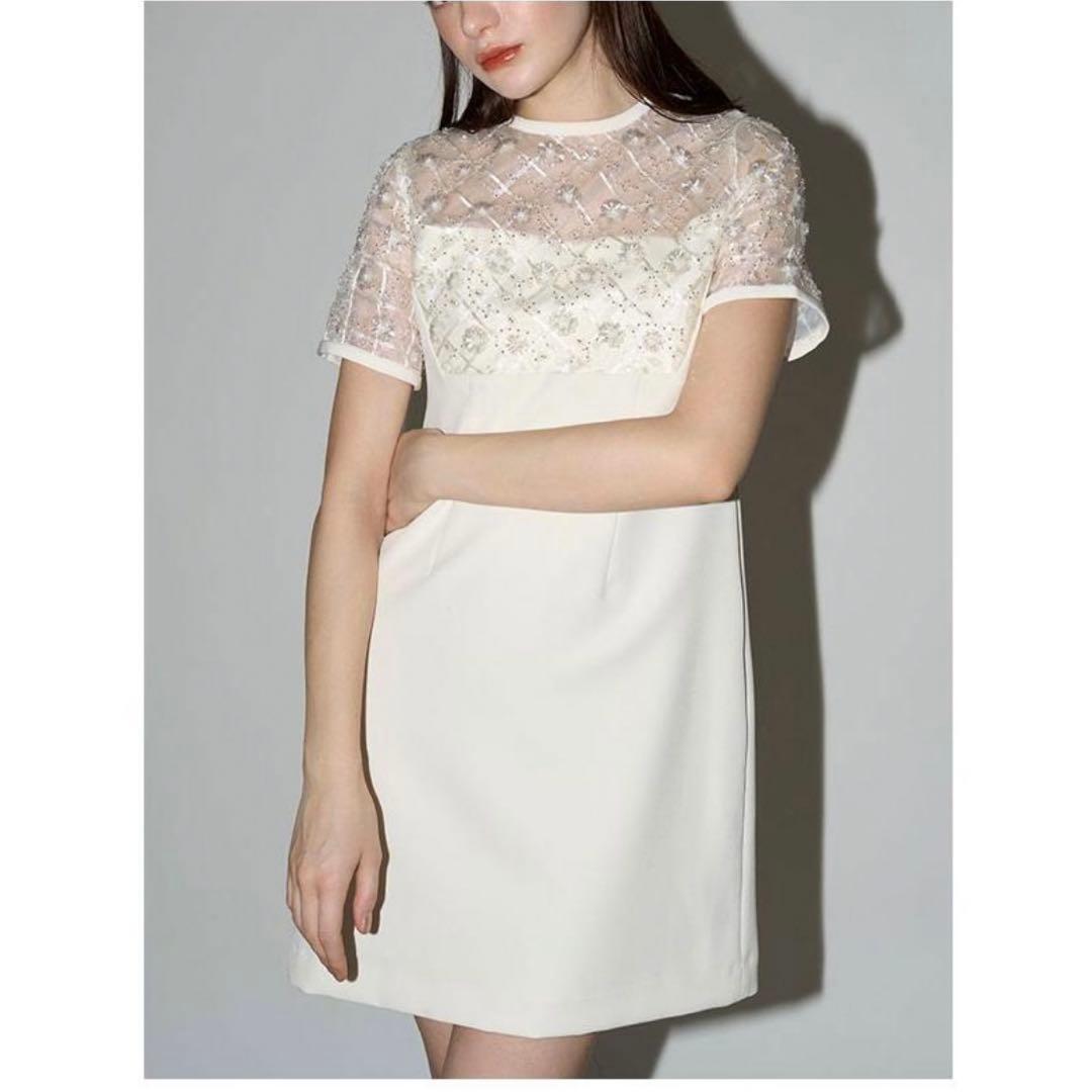 リリーブラウン　lily brown ビジュー　ミニドレス ワンピース