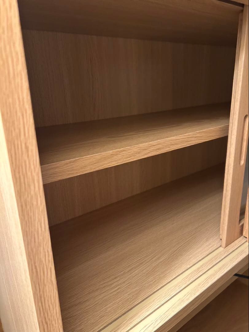 無印良品　木製カップボード　オーク材