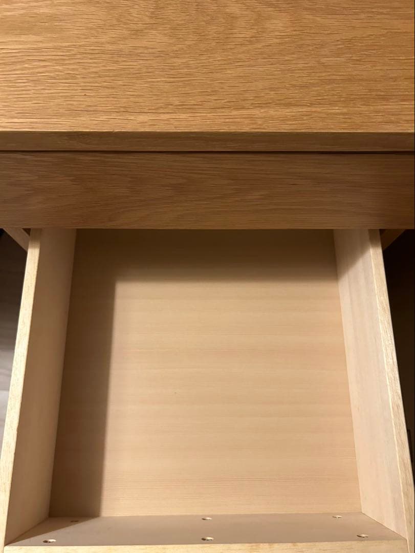 無印良品　木製カップボード　オーク材