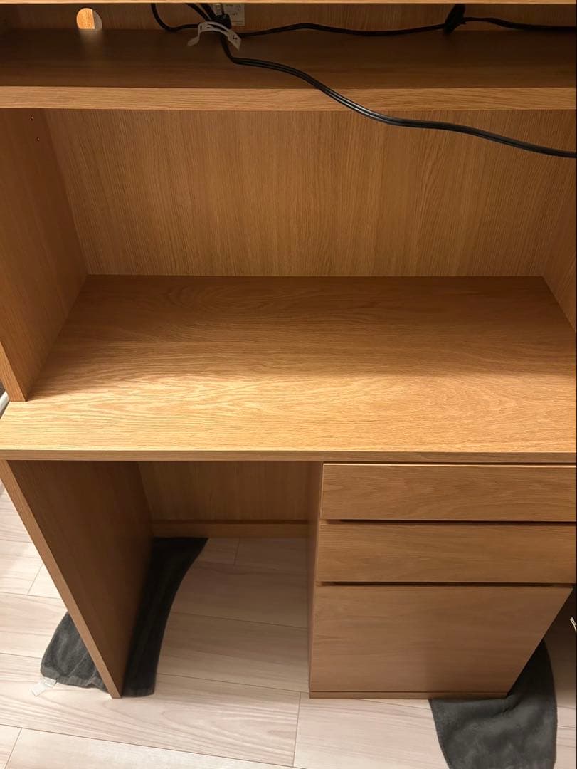 無印良品　木製カップボード　オーク材