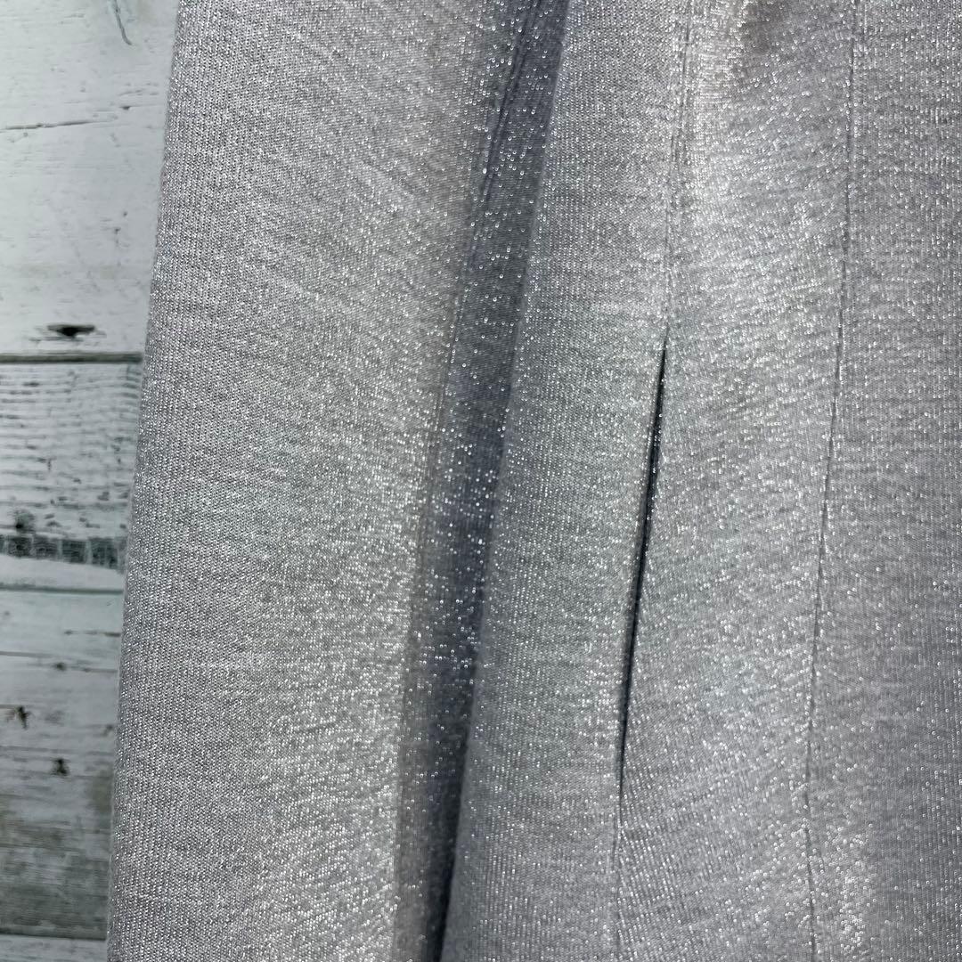 ☆ほぼ未使用☆レリアン　シルバーラメ入りテーラードジャケット　シングルボタン