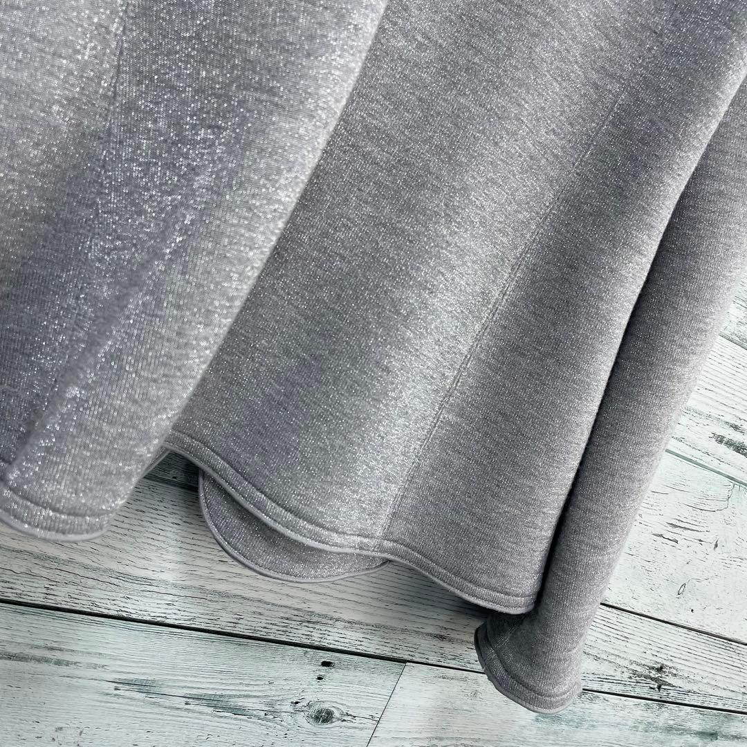 ☆ほぼ未使用☆レリアン　シルバーラメ入りテーラードジャケット　シングルボタン