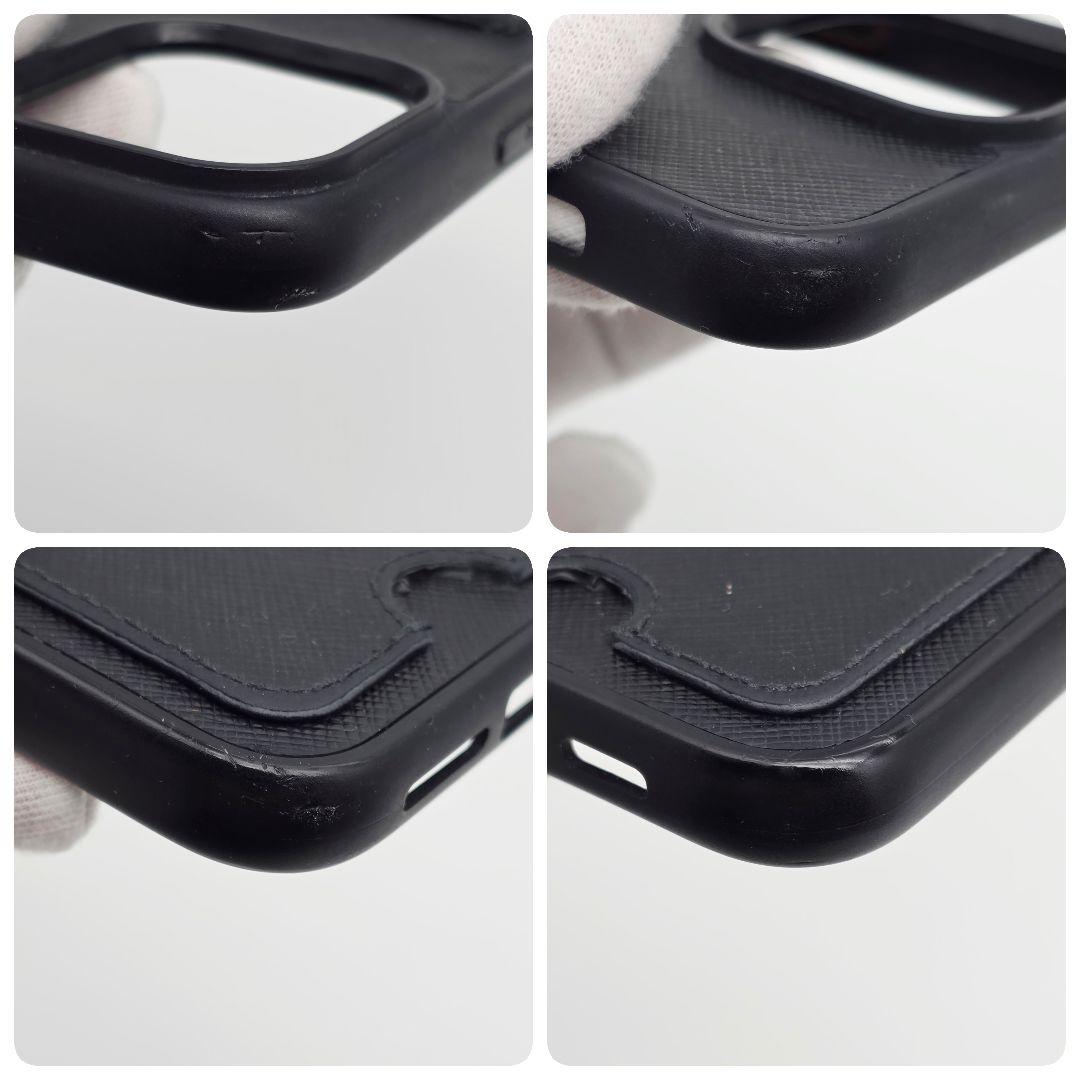 PRADA iPhone14proMAX ケース サフィアーノレザー 三角ロゴ