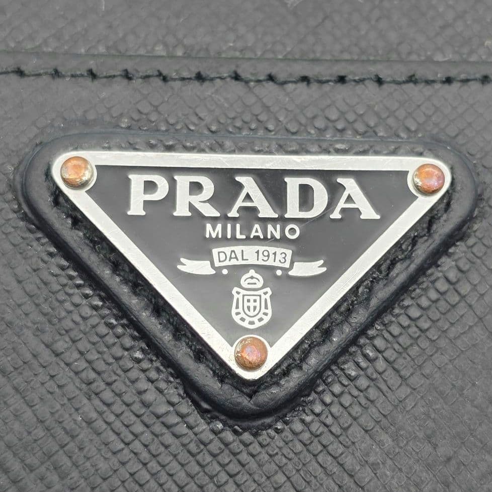 PRADA iPhone14proMAX ケース サフィアーノレザー 三角ロゴ