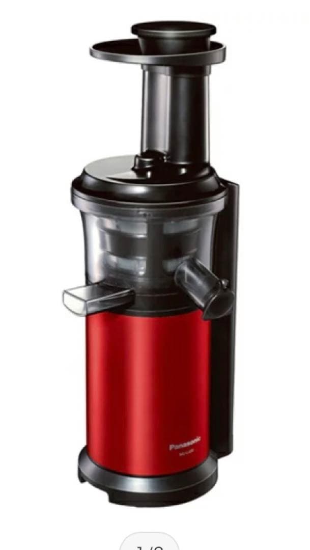 パナソニック 低速ジューサー MJ-L400-R レッド