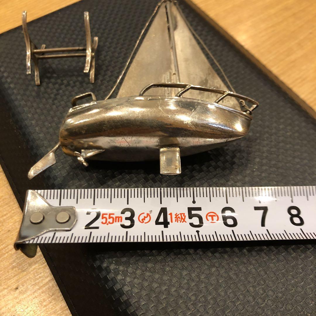 シルバー(925刻印付) 製　ヨット(船台付)