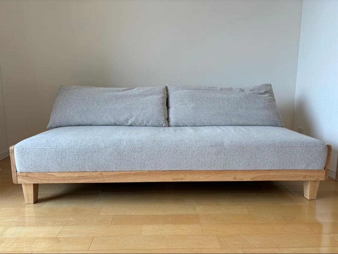 【引き取り可】モダンデコ ソファベッド 3人掛け グレー