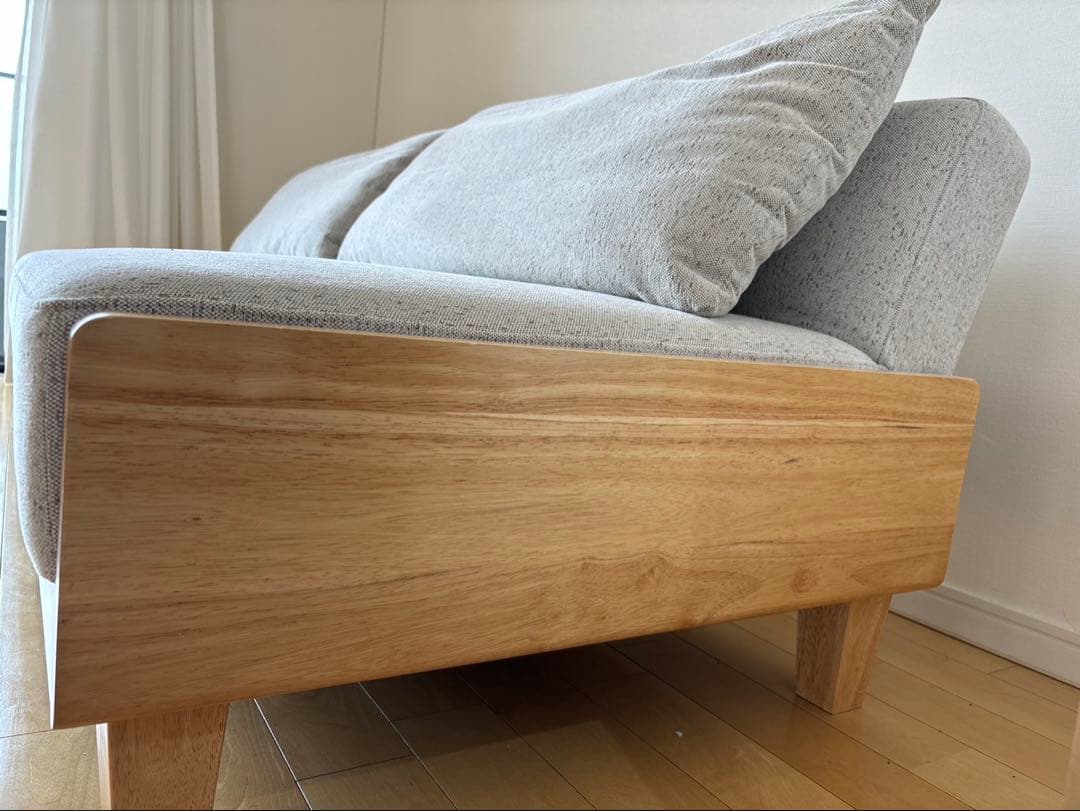 【引き取り可】モダンデコ ソファベッド 3人掛け グレー