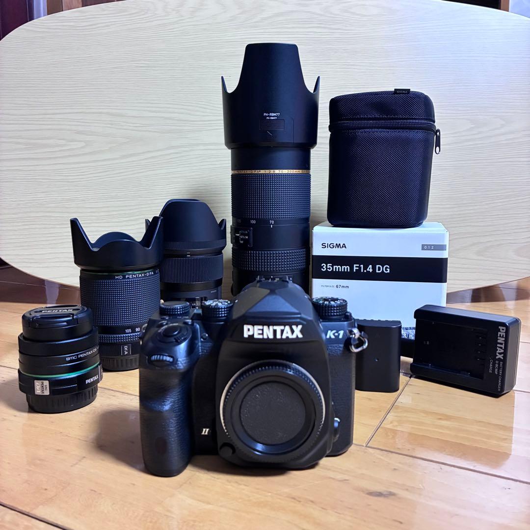 【極上品】PENTAX K-1 markII一眼レフ 本体＋レンズ4本セット
