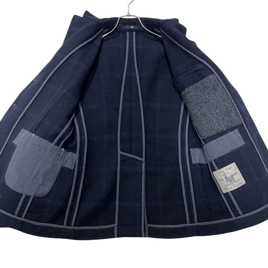 美品 45R×フォックスブラザーズ ツイード テーラードジャケット M相当3