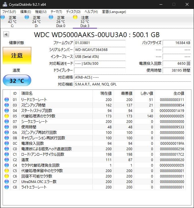m*a様 3.5インチ内蔵HDD 6個セット　計17.5TB
