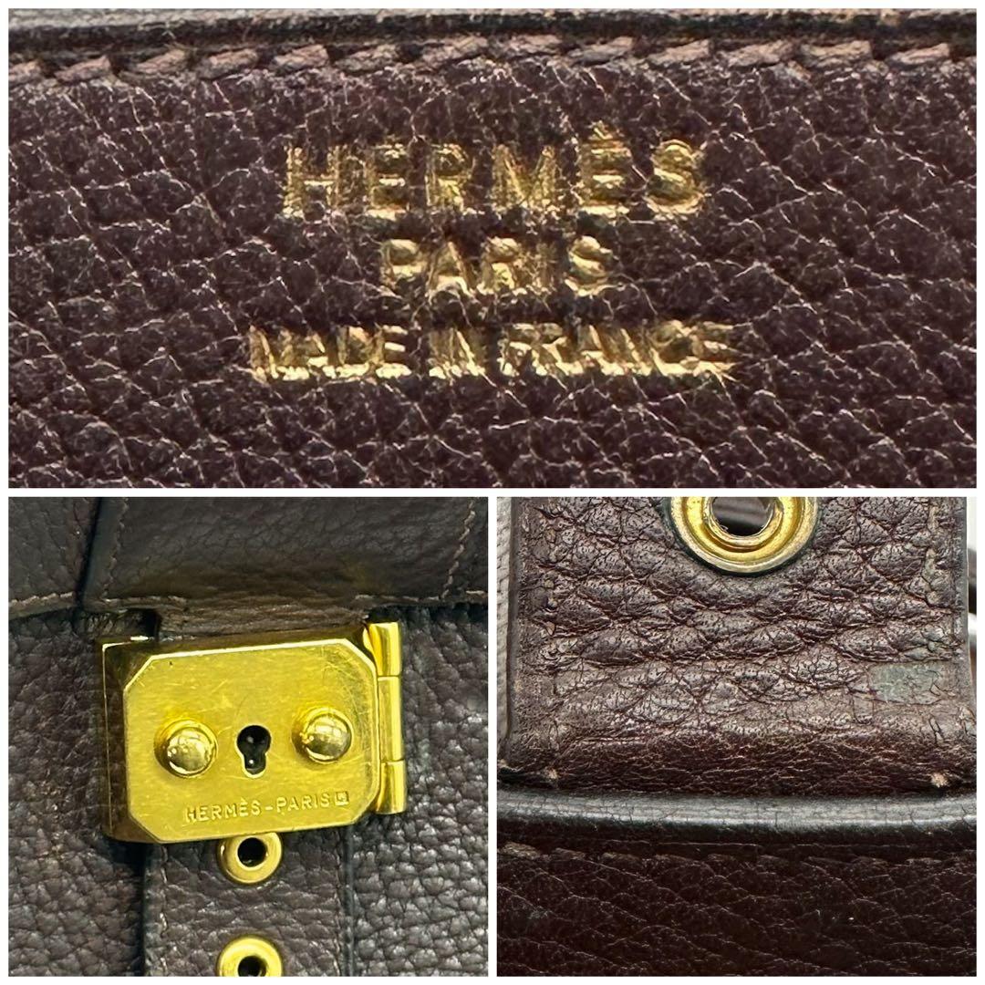 エルメス サックアデペッシュ 41 ブリーフケース トリヨンクレマンス ブラウン