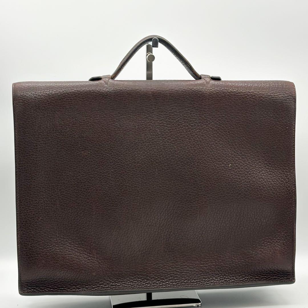 エルメス サックアデペッシュ 41 ブリーフケース トリヨンクレマンス ブラウン