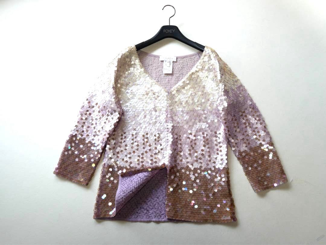 ESCADA エスカーダ 豪華スパンコール ウールカーディガン 40