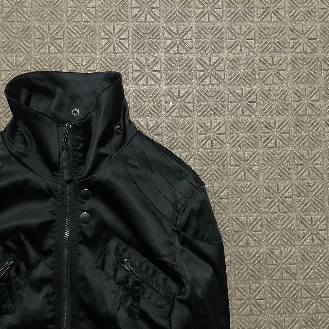 ジャケット・アウター opium darkwear black short zip up jacket