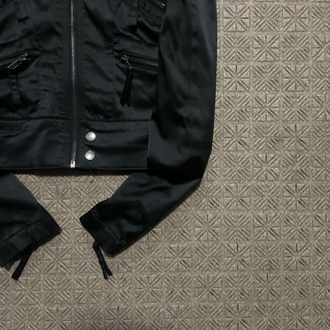 ジャケット・アウター opium darkwear black short zip up jacket