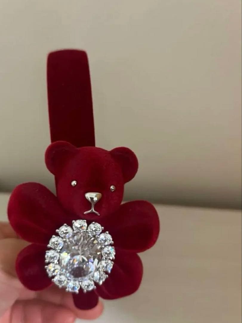 YVMIN Flocked Bear Gemstone カチューシャ