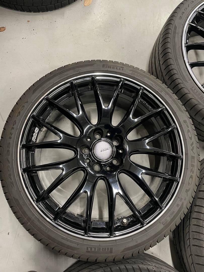 ☆最終値引き☆ RAYS ブラック ホムラ 19インチ ホイールセット