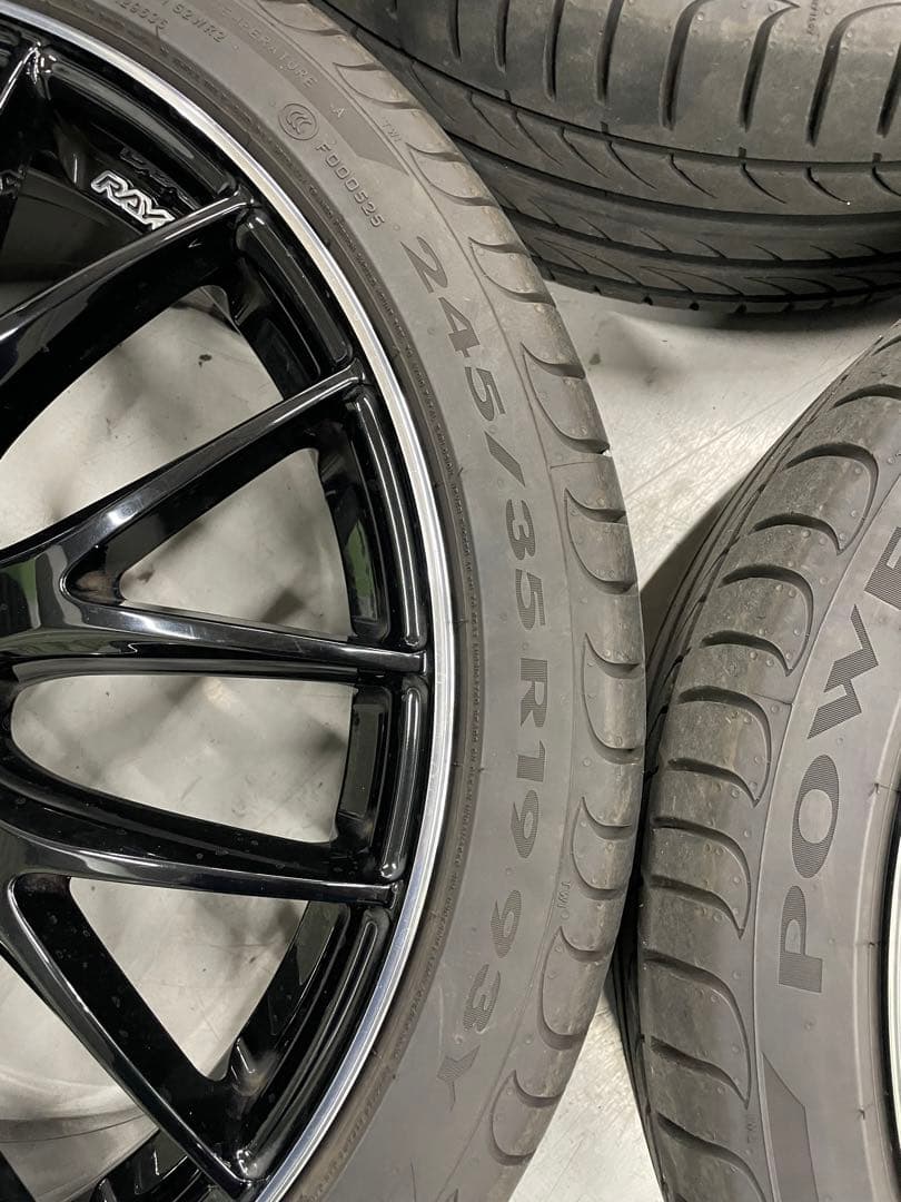 ☆最終値引き☆ RAYS ブラック ホムラ 19インチ ホイールセット