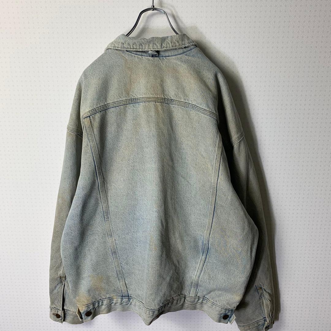 80s USA製 carhartt ブランケット付きデニムジャケット 2XL