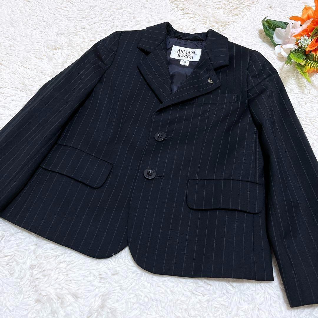 極美品✨アルマーニジュニア　スーツセットアップ　ストライプ　100cm　3A