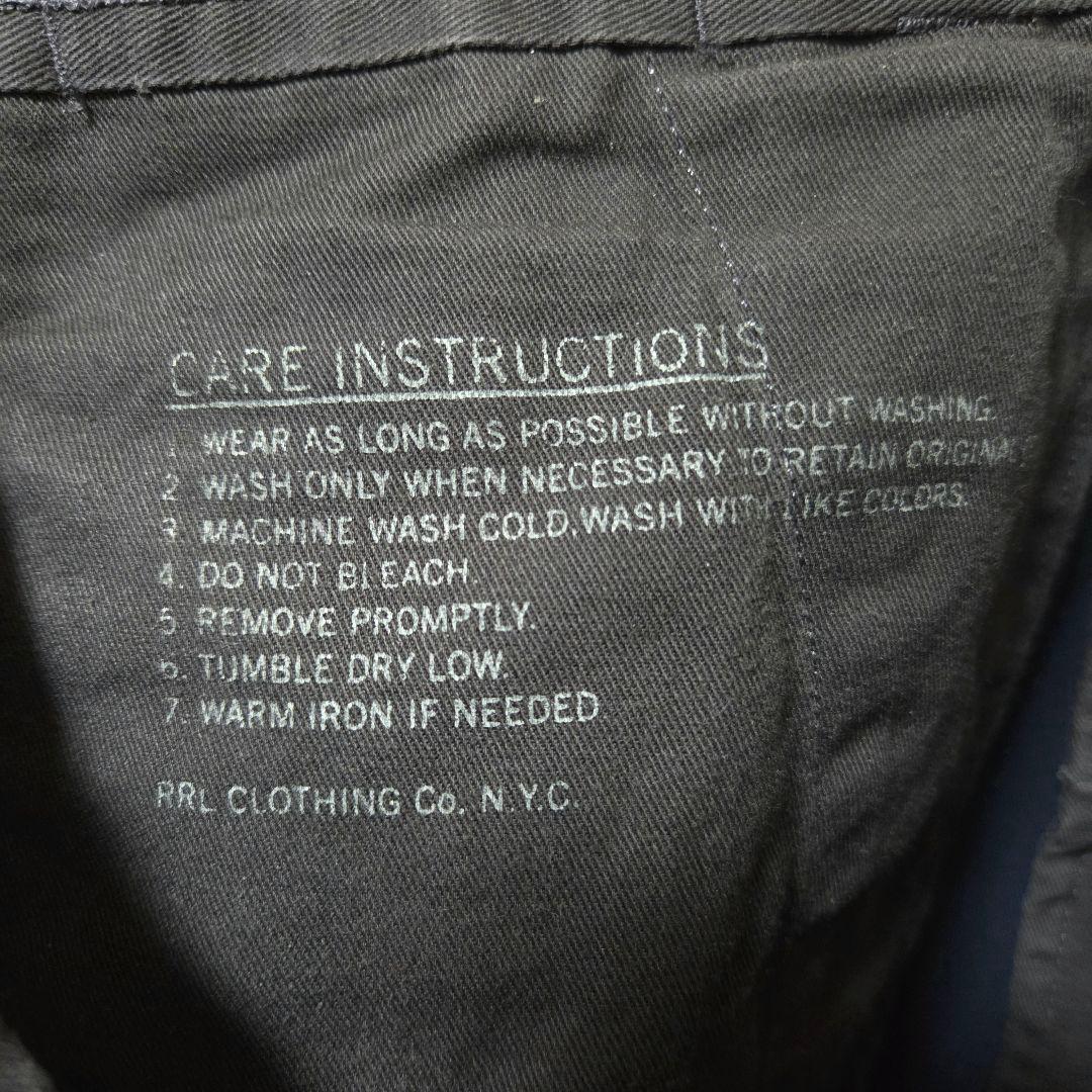 RRL ダブルアールエル スリム コットン チノパンツ ネイビー