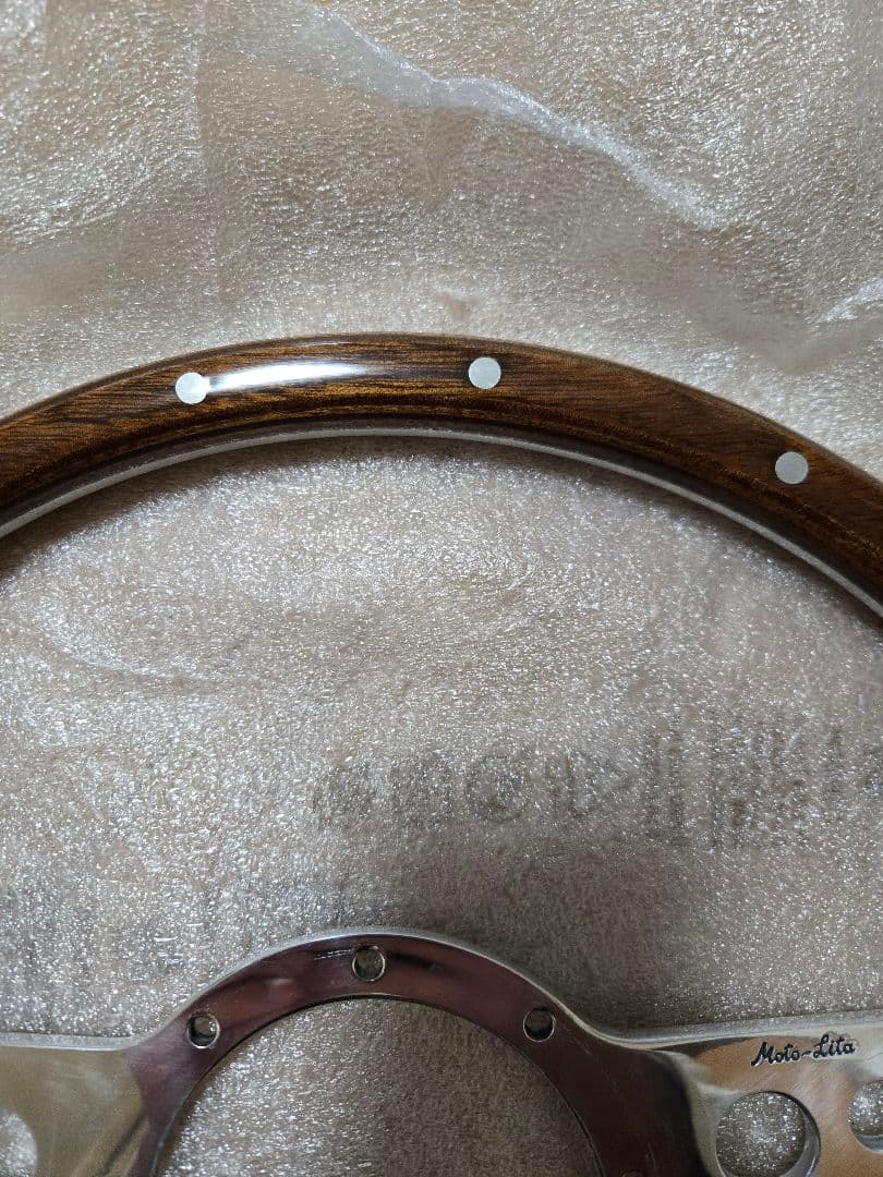 ばやさま専用　モトリタウッドステアリング　フラット　14インチ　超美品