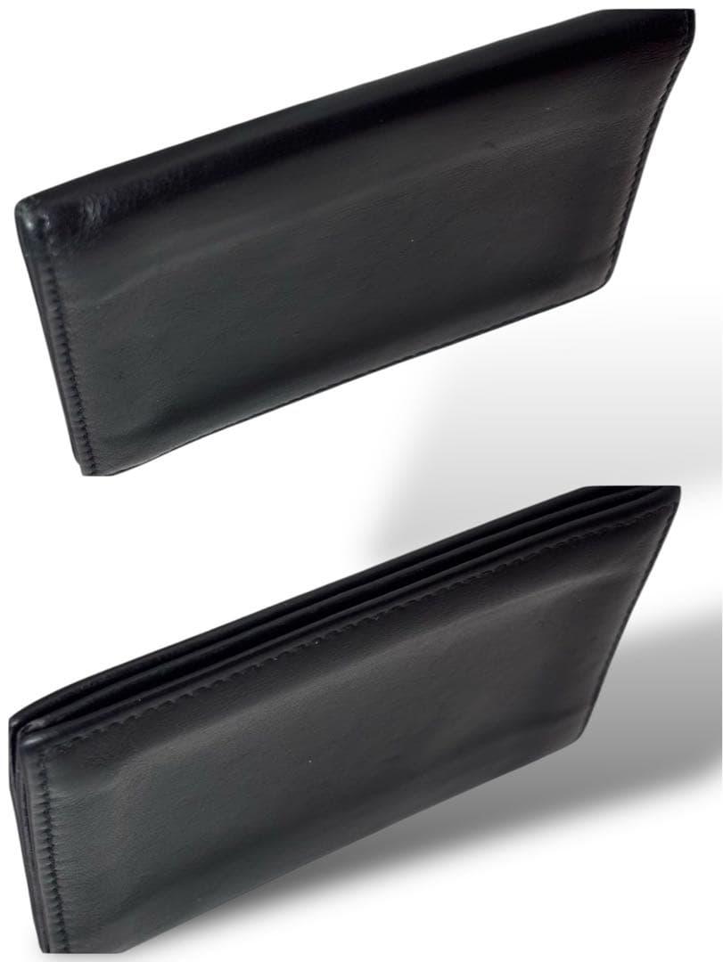 グッチ　GUCCI 名刺入れ　ブラック　レザー　ロゴ　シルバー金具