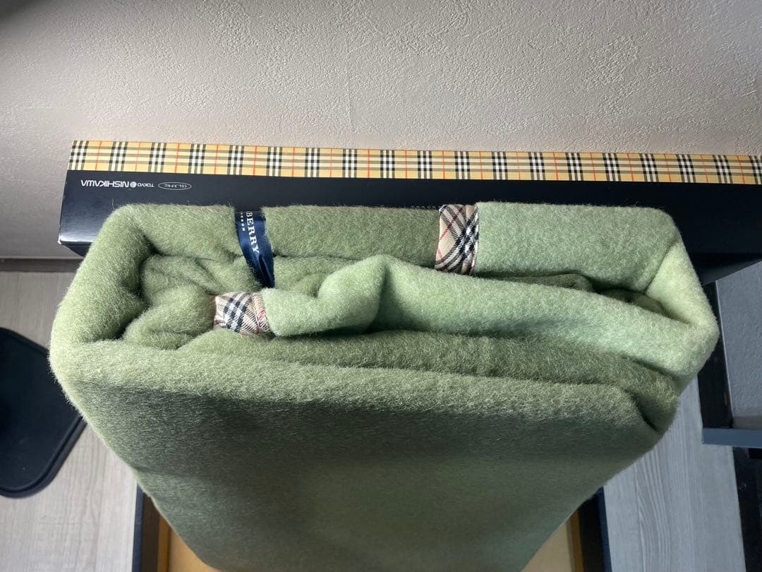 未使用品　BURBERRY バーバリー ウール100% 毛布　ブランケット