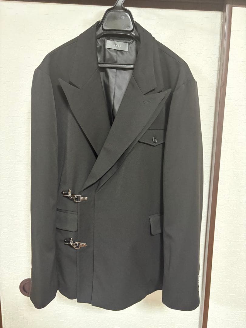 CLEL Prime TR ダブルラペル テーラードジャケット M ブラック