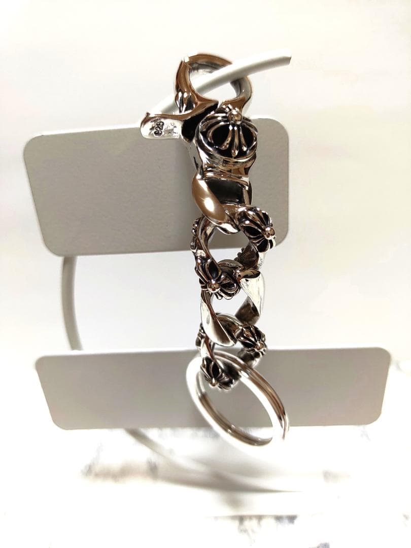 新品 シルバー925 チェーンスタイル キーホルダー シンプル ユニセックス