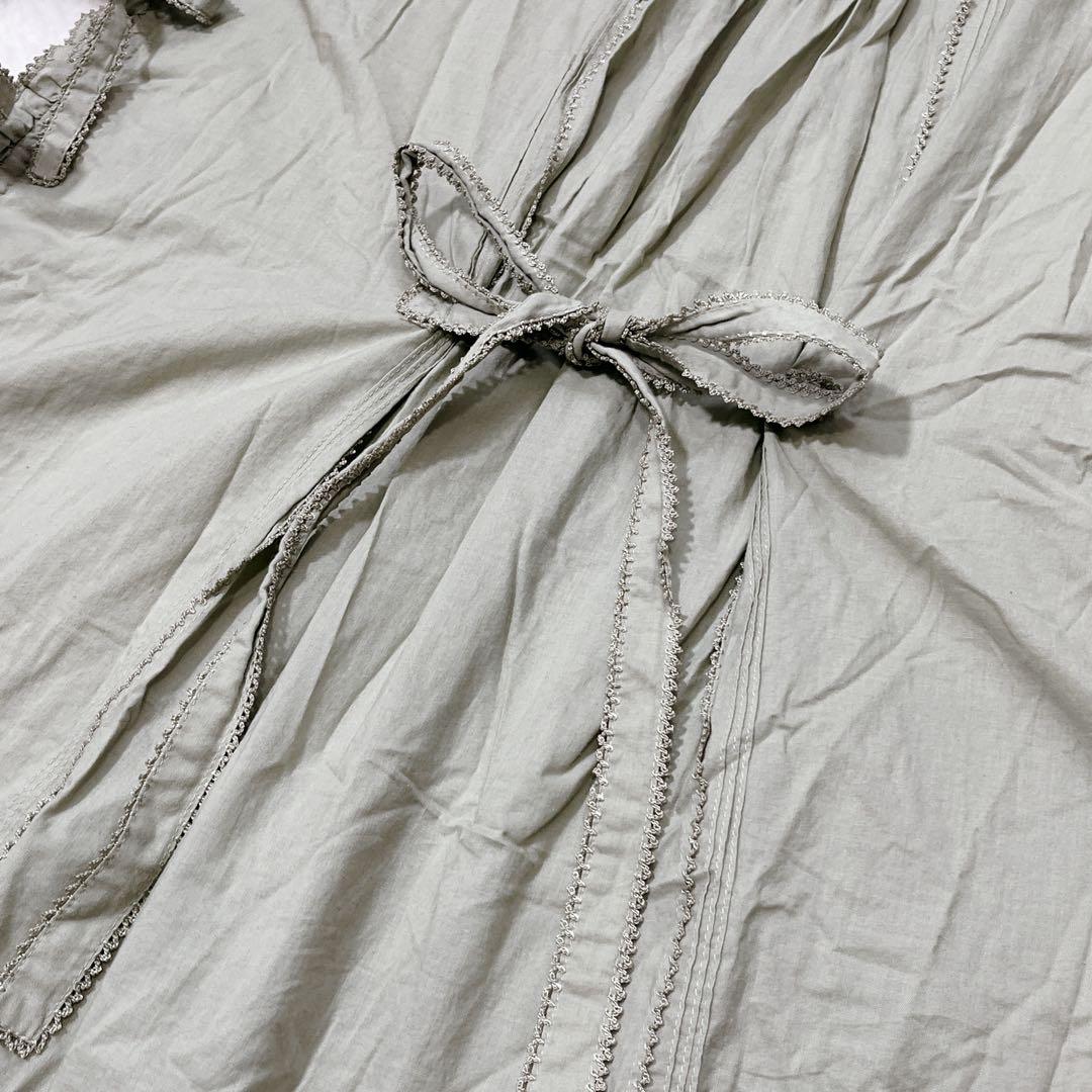 美品✨ピンクハウス ダブリエ ミントグリーン ロゴ 豪華リボン フリル レース